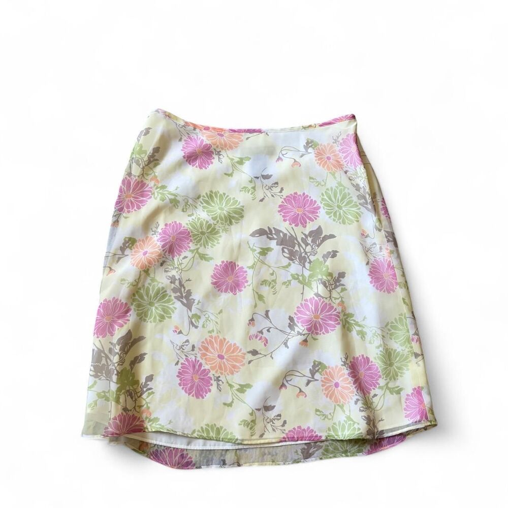 Vintage Y2K Geoffrey Beene Sport Pink Floral Skirt Women's Size 6 (Small)